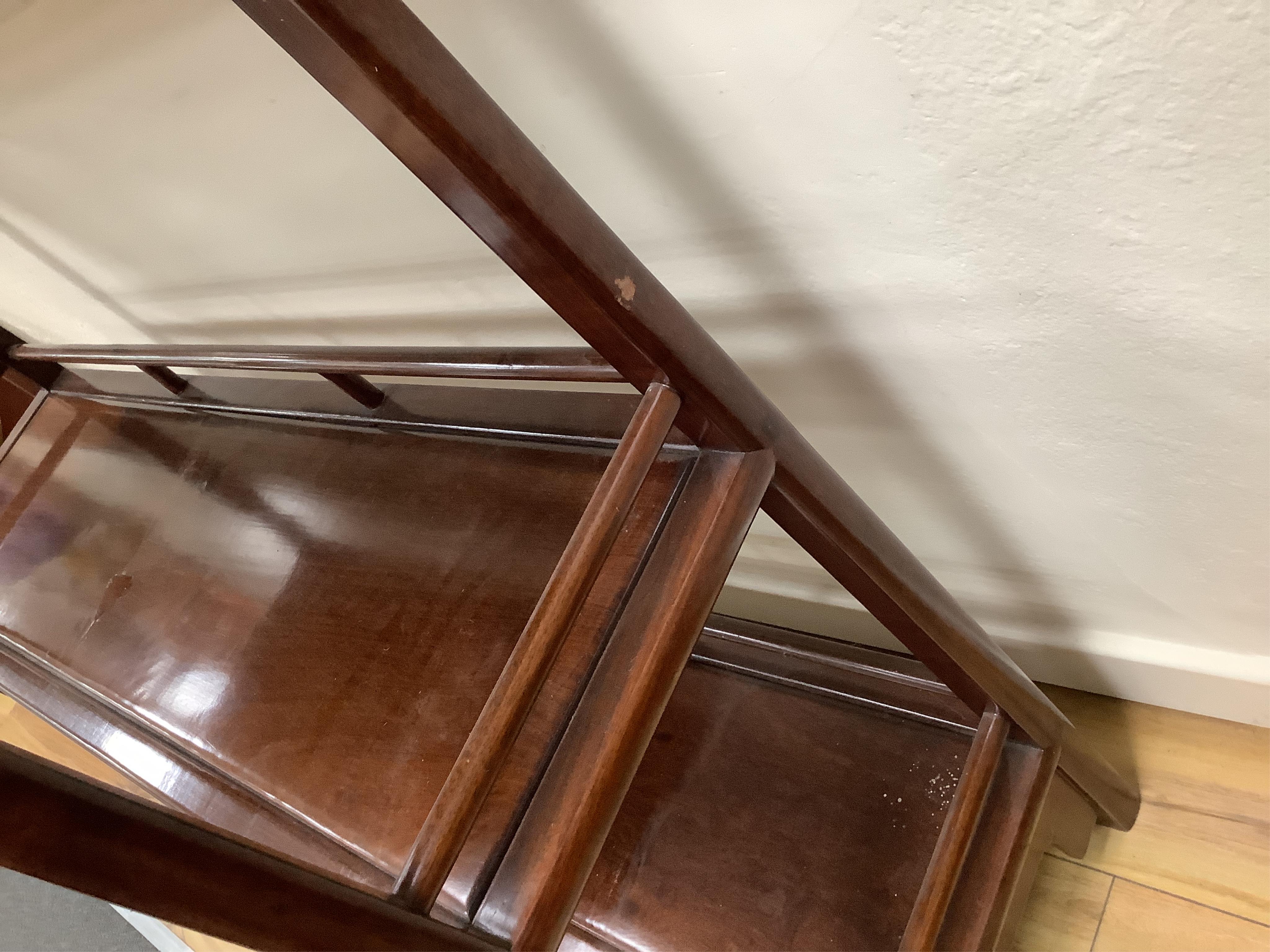 A Chinese hardwood open bookcase, width 100cm, depth 30cm, height 195cm